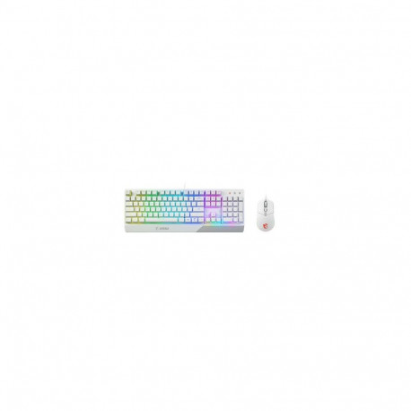 MSI VIGOR GK30 COMBO WHITE MEMchanical Gaming Keyboard + Gaming Mouse Bundle 'UK Layout, 6-Zone RGB 