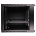 Extralink Rackmount cabinet 9U 600x600 Black wall mounted