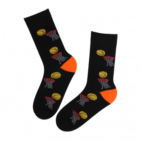 SOKISAHTEL BASKET korvpalliga musta värvi puuvillased sokid 444