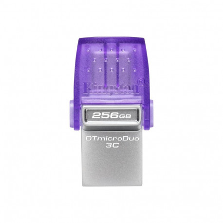 Kingston | DataTraveler | DT Micro Duo 3C | 256 GB | USB Type-C/Type-A | Purple
