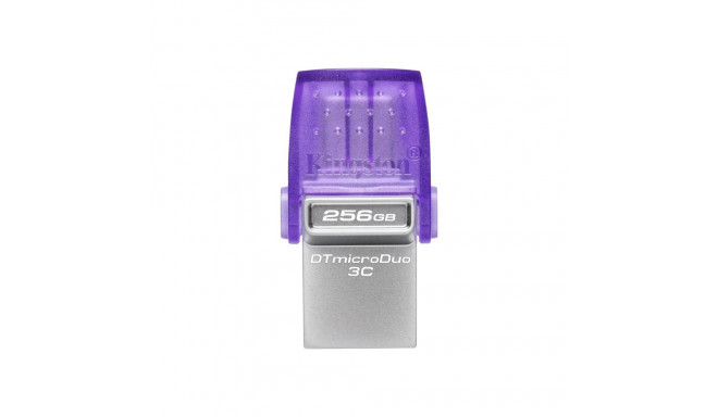 Kingston | DataTraveler | DT Micro Duo 3C | 256 GB | USB Type-C ja Type-A | Lilla