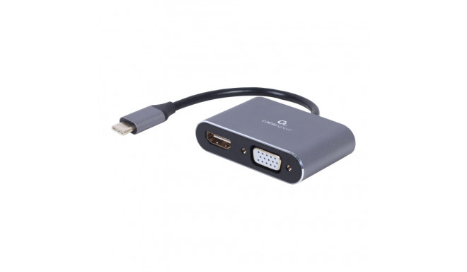 Cablexpert | USB Type-C HDMI ja VGA ekraaniadapter | A-USB3C-HDMIVGA-01 | USB Type-C