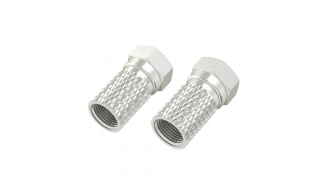 F plug 2 pcs 6,5mm