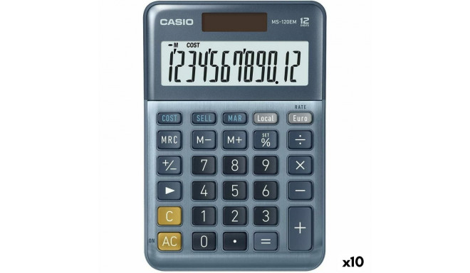 Kalkulators Casio MS-100EM Zils (10 gb.)