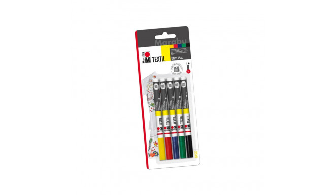 Marker tekstiilile 1-2mm 5tk, Marabu