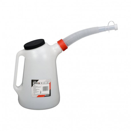 Yato YT-06985 Oil Jug 5L, GRE, PE, flexible funnel, scale, lid