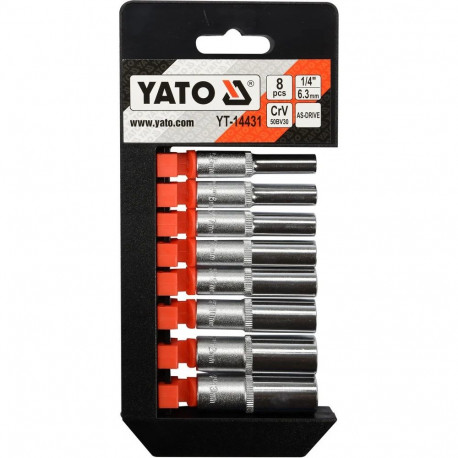 Padrunvõtmete Komplekt 1/4" (8 Tk.) YT-14431 YATO