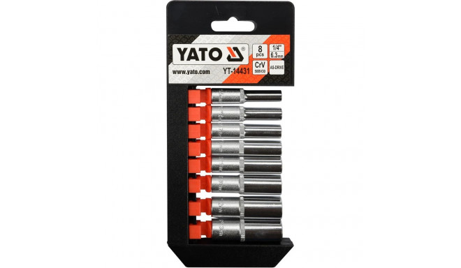 Padrunvõtmete Komplekt 1/4" (8 Tk.) YT-14431 YATO