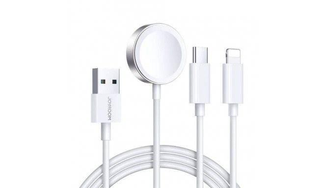 Apple Watch Magnetic Charger Joyroom S-IW008 Lightning + USB-C 5V 1.2m (White)