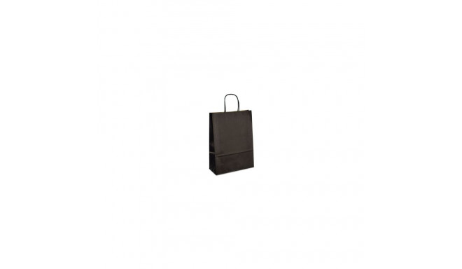 Evelatus - Paper Bags With Twisted Handles 22x10x31cm Black