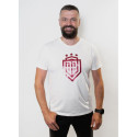 Dinamo - Men's T-SHIRT L DINAMO WITH RED METALLIC PRINTING White