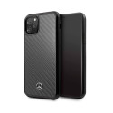 Mercedes-Benz kaitseümbris Apple iPhone 11 Pro Max Hard Case Leather Carbon Fiber, must