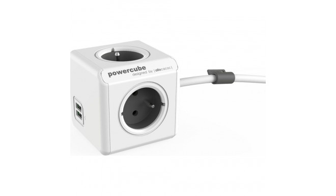 Allocacoc PowerCube Pikendatud USB E(FR) 1.5m voolu pikendus 4 AC pistikupesa