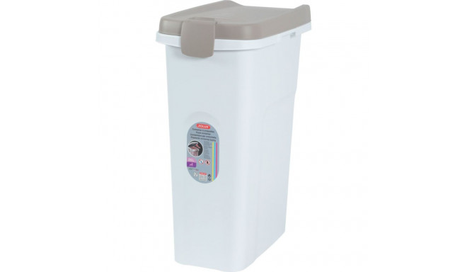 Container for storing pet food 10kg 25L 39x24x51cm white|light gray