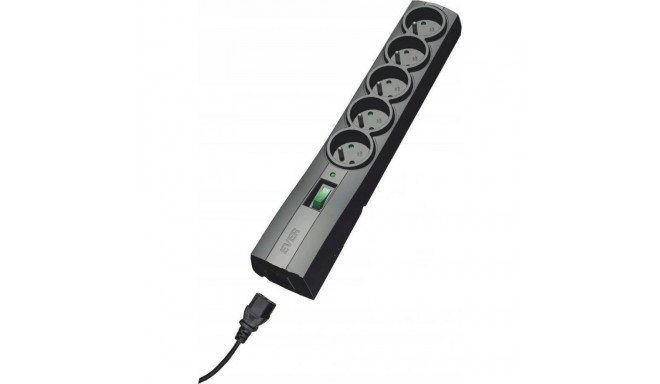 Ever Variant surge protection power strip, 5 sockets, 2 m, black (T/LZ09-VAR020/0410)