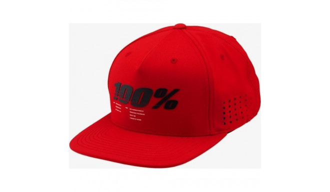 100% DRIVE Snapback hat red (NEW)