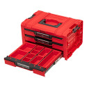 QBRICK PRO tool box with 3 drawers 2.0 EXPERT RED