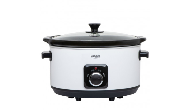 Adler | Aeglane keetja | AD 6413w | 290 W | 5,8 L | Programmide arv 3 | Valge