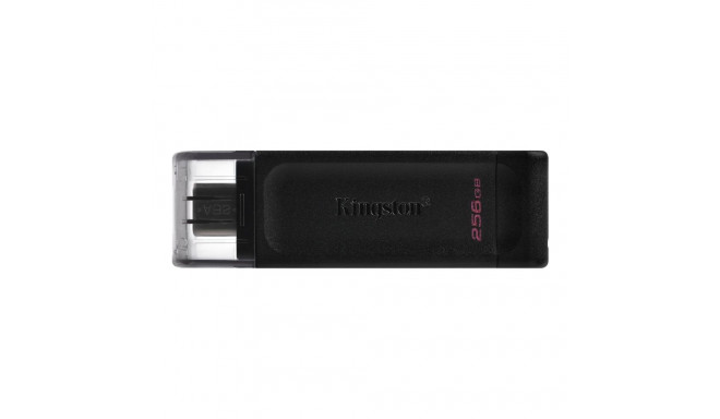 Kingston | USB Flash Drive | DataTraveler 70 | 256 GB | USB 3.2 Gen 1 Type-C | Black