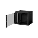 Digitus | Wall Mounting Cabinet | DN-19 09-U-SW | Black | IP protection class: IP20; Front door: Gla