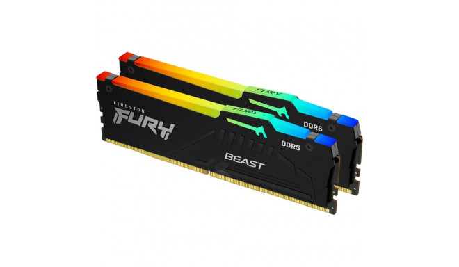 Kingston FURY Beast DDR5 RGB 6000 MHz CL36 64 GB mälumoodulite komplekt