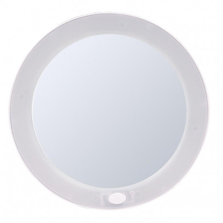 MAKE-UP MIRROR MULAN S WHT W/SUCTION LED