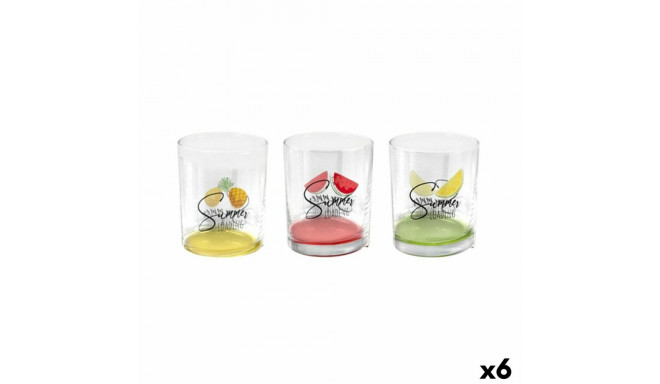 Set of glasses Home Style Summer Fruits 280 ml 3 Pieces (6 Units)