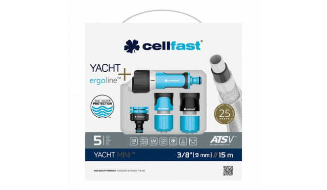 Tarvikute komplektiga voolik Cellfast Yacht Mini Ats PVC 15 m Ø 9 mm
