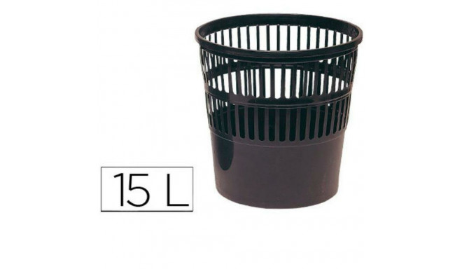 Rubbish bin Q-Connect KF15149 Black Plastic 15 L