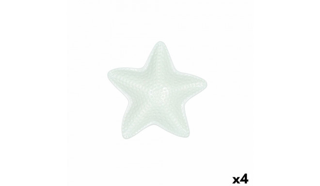 Bowl Quid Kaleido Green Ceramic Star 16 x 16 x 3,5 cm (4 Units)