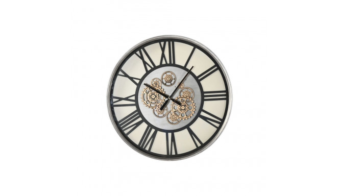 Wall Clock Home ESPRIT Black Metal Crystal 60 x 8 x 60 cm