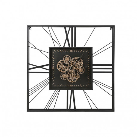 Seinakell Home ESPRIT Must Kuldne Metall Kristall 80 x 8 x 80 cm