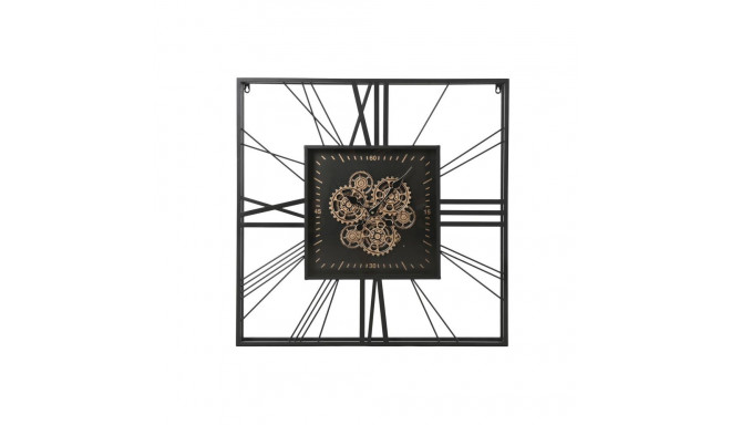 Wall Clock Home ESPRIT Black Golden Metal Crystal 80 x 8 x 80 cm