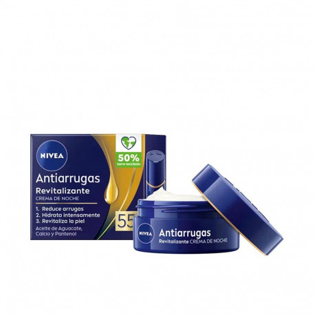 NIVEA ANTI-ARRUGAS 55+ crema cuidado revitalizante noche 50 ml