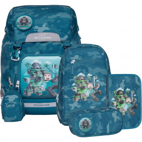Seljakott/ ranits Beckmann Classic komplekt 6 osaline Jungle Game kasvule 116-140cm, maht 22l, koti 