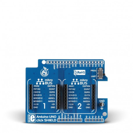Arduino UNO click shield - adapter 2 click moodulile