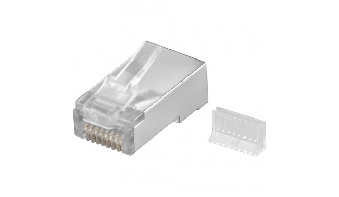 Cat5e RJ45 plug shielded for round cable with Threader