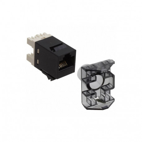 SL110 Series Modular Jack, RJ45, category 6, T568A/T568B, unshielded, without dust cover, black
