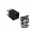 Modularpesa RJ45 Cat6 varjestamata SL must