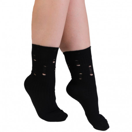 SOKISAHTEL POSITANO musta värvi katkised sokid 444