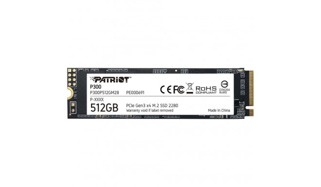 Patriot P300 512GB M.2 2280 PCI-E x4 Gen3 NVMe SSD (P300P512GM28)