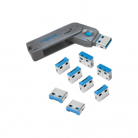 Logilink, USB port blocker (1x key and 8x locks), AU0045 | Logilink