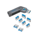 Logilink, USB port blocker (1x key and 8x locks), AU0045 Logilink