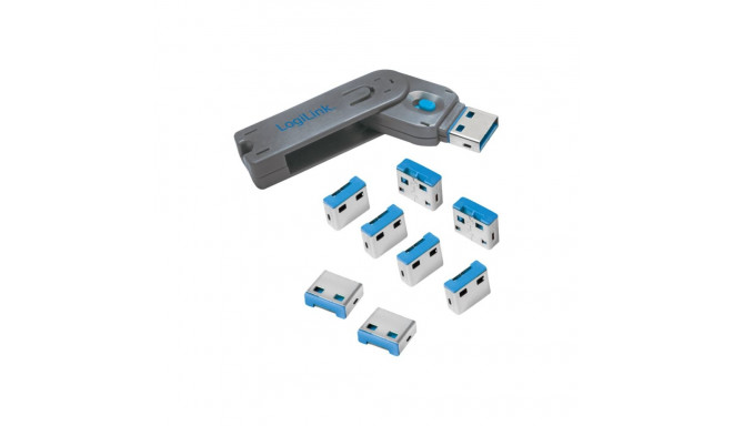 Logilink USB pordilukk (1x võti ja 8x lukud), AU0045