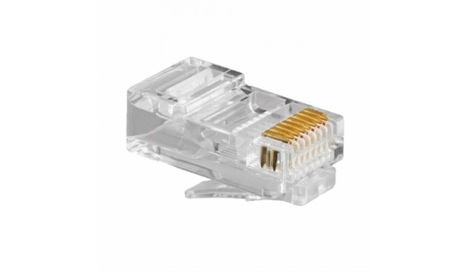 Kategooria 5 UTP RJ45 Konnektor GEMBIRD PLUG3UP6/100 100 uds Must Läbipaistev 100 Ühikut