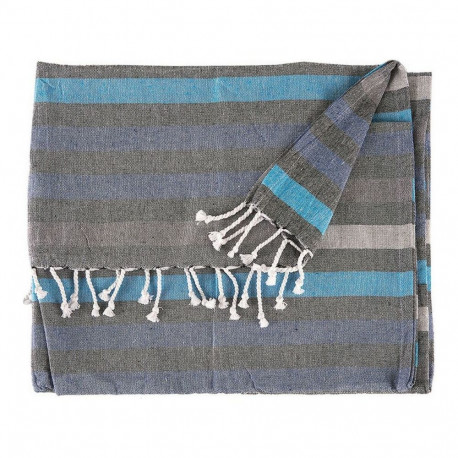 Multipurpose throw Gift Decor Blue Stripes