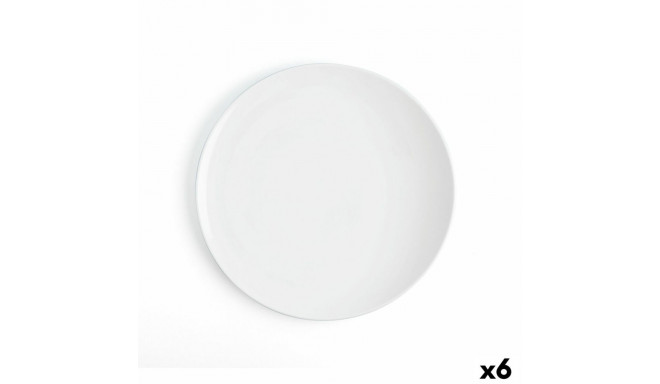 Flat plate Ariane Coupe Ceramic White (Ø 31 cm) (6 Units)