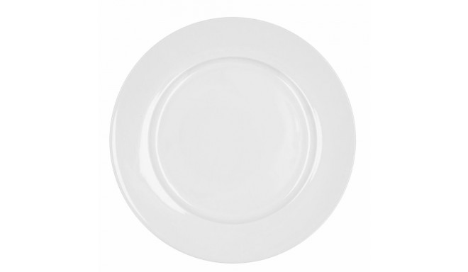 Flat plate Bidasoa Glacial Ala Ancha Ceramic White Ø 30 cm (Pack 4x)