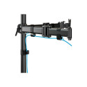 NEOMOUNTS SELECT Dual-Deskmount 10-27inch 2x8kg Adjustable 0-40cm Grommet/Clamp Full motion Tilt Rot