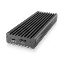 ICYBOX IB-1817MC-C31 External enclosure for PCIe NVMe/SATA M.2 SSD USB 3.1 Type-C Grey